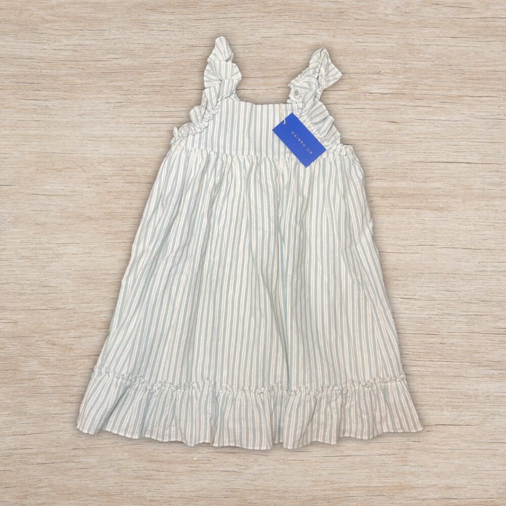 NWT Maisonette Maison Me Girls Striped Ruffle Sun Dress Summer Size 6-7Y